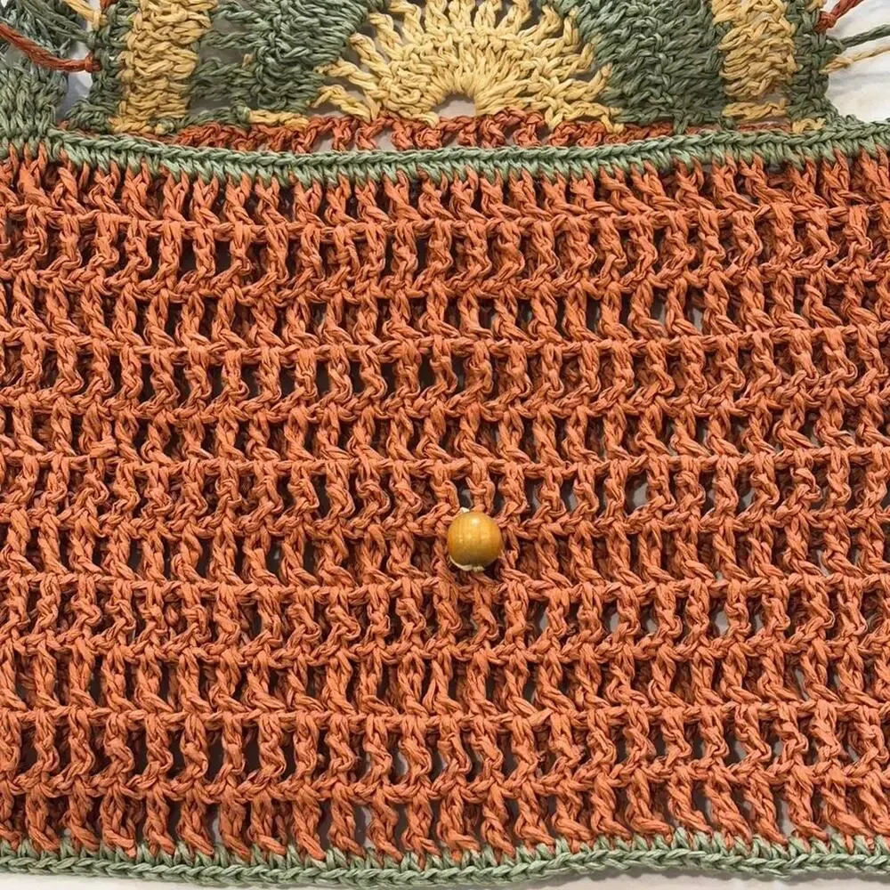 Multicoloured Crochet Bag with Fringe(Handmade) - Picture 5 of 7